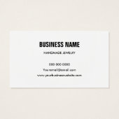 Matig zwart-wit-bedaarscherm visitekaartje (Achterkant)