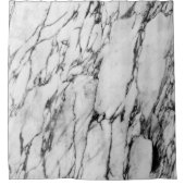 Matig zwart-wit Mode marmerpatroon Douchegordijn (Voorkant)