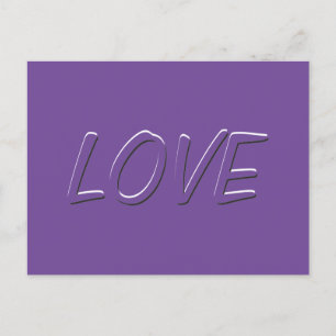 Matig zwart-wit populping Love Word Briefkaart