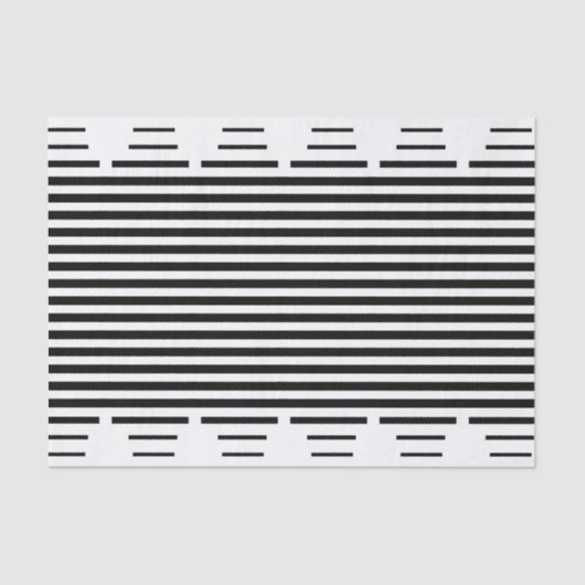 Matig zwart-wit strippatroon - Gift Wrap Tissuepapier (Voorkant)