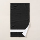 Matig zwart wit stripper monogram bad handdoek (Handdoek)
