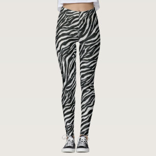 Matig zwart-wit Zebra Leggings