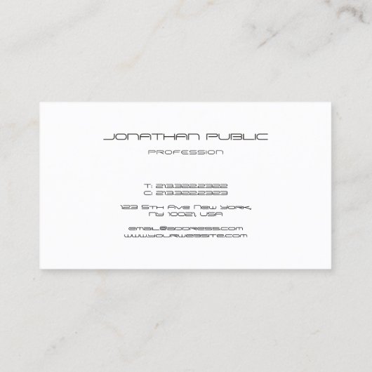 Matig zwart-wit zwart-wit, afgebeeld grafisch Init Visitekaartje (Achterkant)