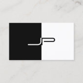 Matig zwart-wit zwart-wit, afgebeeld grafisch Init Visitekaartje (Voorkant)