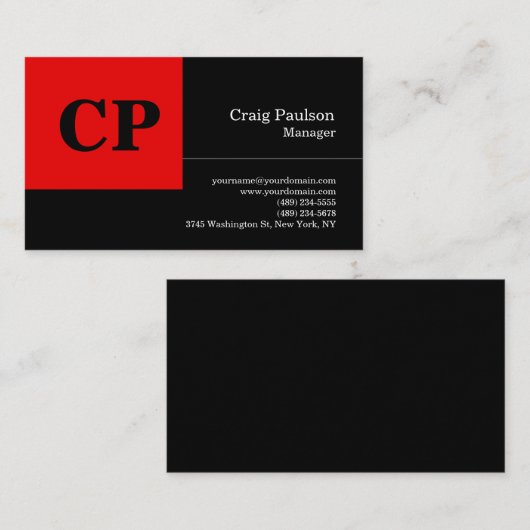 Matig zwart-wit zwart-witProfessioneel model Visitekaartje (Voorkant / Achterkant)