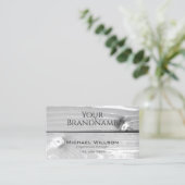 Matig zwarte en witte houtkorrels visitekaartje (Staand voorkant)