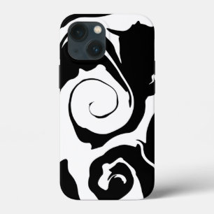 Matig zwarte marmer iPhone 13 mini hoesje