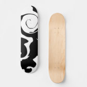 Matig zwarte marmer skateboard (Voorkant)
