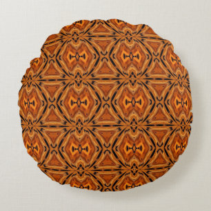 Matige Abstracte geometrische tijgerstammen Rond Kussen