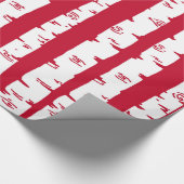 Matige Birch Trees Gift Wrap/Rood Cadeaupapier (Hoek)