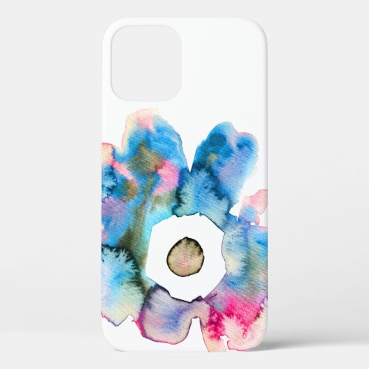Matige bloem met waterverf, handgetrokken bloem Case-Mate iPhone case (Achterkant)
