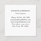 Matige bloem vierkante visitekaartje (Achterkant)