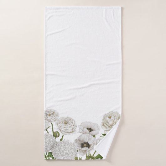 Matige  bloemtuin badhanddoek (Badhanddoek)