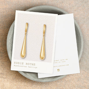 Matige Blush Roze leder Earring Display Holder Visitekaartje