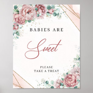 Matige boho blush gouden eucalyptus baby's zijn zo poster