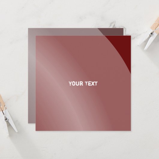 Matige Bordeaux Modern Shaded Qr-code Kaart (Voorkant / Achterkant in situ)