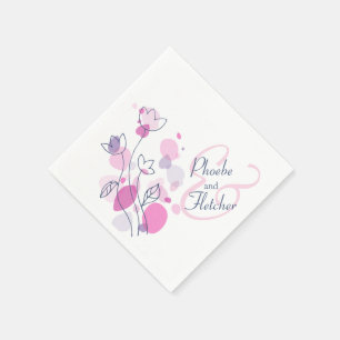 Matige confetti flower name date bruiloft luiers servetten