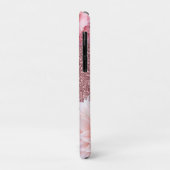 Matige glans Roze Initiaal en naam Glitter Case-Mate iPhone Case (Achterkant/links)