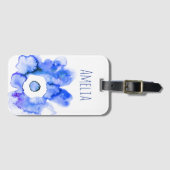 Matige handbagage voor bloemen, met waterverf bagagelabel (Voorkant (horizontaal))