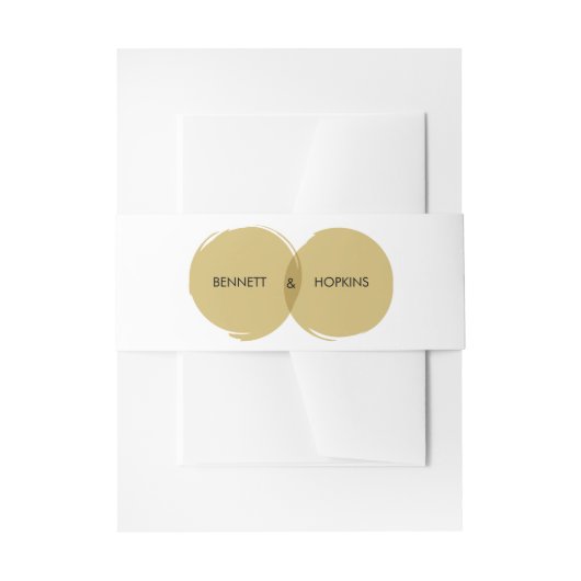 Matige penseelstreken - Band Uitnodigingen Wikkel (Voorkant Voorbeeld)