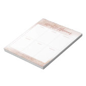 Matige roze goudWaterverf weekblad Notitieblok (Gedraaid)