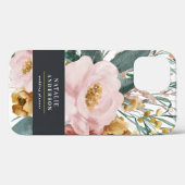 Matige waterverf floraal en blaaselegant Case-Mate iPhone case (Achterkant (horizontaal))