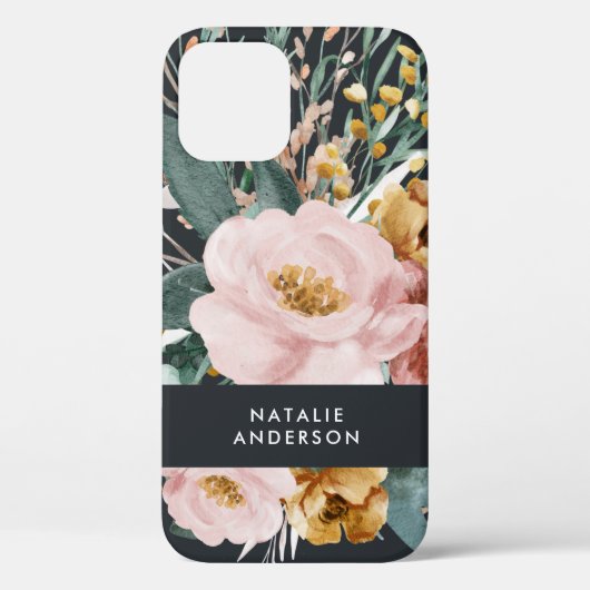 Matige waterverf floraal en blaaselegant Case-Mate iPhone case (Achterkant)