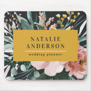 Matige waterverf floraal en blaaselegant muismat