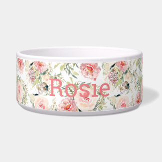 Matige waterverf florale botanicum voerbakje