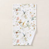 Matige Waterverf Wilde bloem Tuin Bad Handdoek (Handdoek)