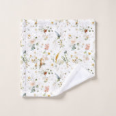 Matige Waterverf Wilde bloem Tuin Bad Handdoek (Wasdoekje)