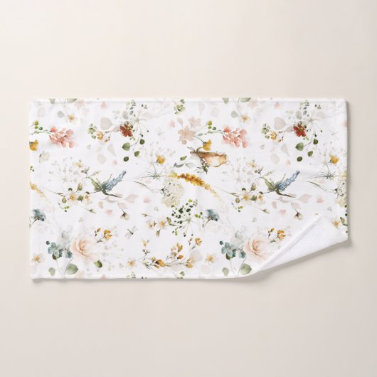 Matige Waterverf Wilde bloem Tuin Bad Handdoek (Handdoek)
