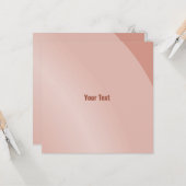 Matige zalm Moderne Qr-code met grijze ondergrond Kaart (Voorkant / Achterkant in situ)