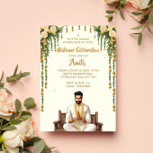 Matikoor Haldi Indiase bruidsgrooms sjabloon Kaart