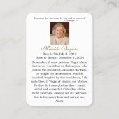 MATILDA BEGRAFENISGEBED KAARTEN VISITEKAARTJE (Achterkant)