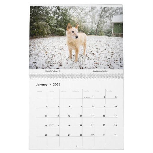 Matilda Stardust et Love 2025 Calendrier (Jan 2026)