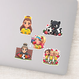 Matildas Aardbei Kisses Sticker