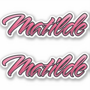 Matilde autocollants rose décoloré set