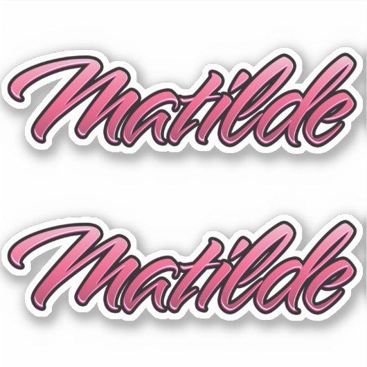 Matilde autocollants rose décoloré set (Devant)