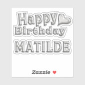 Matilde Happy Birthday Autocollants (Feuille)