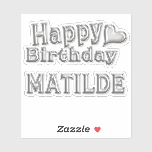 Matilde Happy Birthday Autocollants (Feuille)