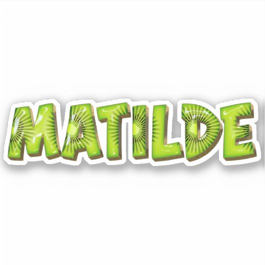 Matilde Name Kiwi Design Aufkleber Sticker (Voorkant)