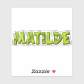 Matilde Name Kiwi Design Aufkleber Sticker (Vel)