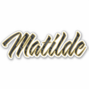 Matilde noir or Lettre Autocollant