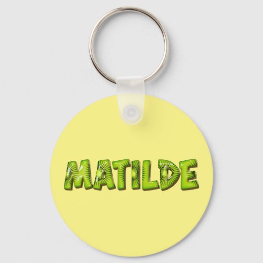 Matilde Nom Porte-clés Design Kiwi (Recto)