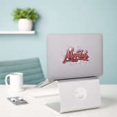 Matilde red heart graffiti Autocollants (Ordinateur portable sur le bureau)