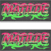 Matilde Vorname Name Graffiti Aufkleber Sticker (Voorkant)