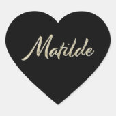 Matilde white gold Handwriting Aufkleber Herz Hart Sticker (Voorkant)