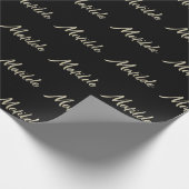 Matilde white gold Handwriting Geschenkpapier Cadeaupapier (Hoek)