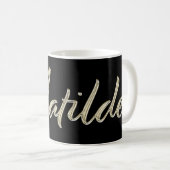 Matilde white gold Handwriting Tasse de café (Devant droit)